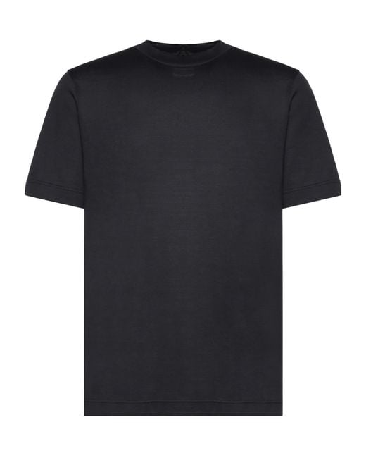 Eleventy Black Crew-Neck T-Shirt for men