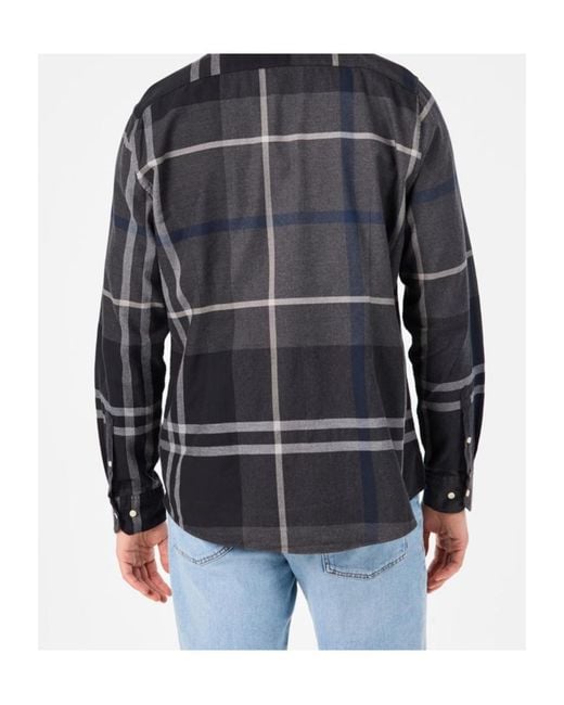Barbour Blue Long Sleeve Patterned Shirt for men