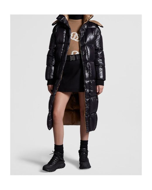 Moncler Black Parnaiba Hooded Long Down Jacket