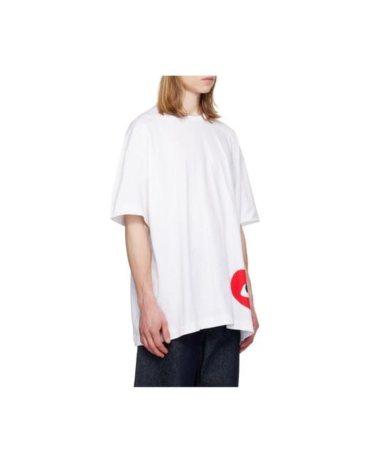 COMME DES GARÇONS PLAY White Short-Sleeved T-Shirt for men