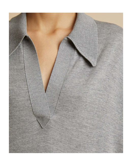 Khaite Gray The Rue Fine-Knit Maxi Dress