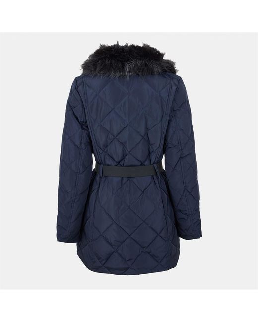 Ralph Lauren Blue Real Leather Medium Puffer Jacket