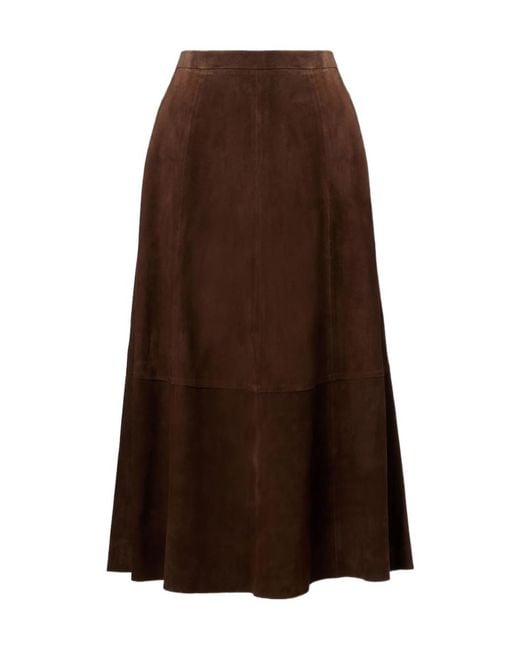 Vince Brown Midi Skirt