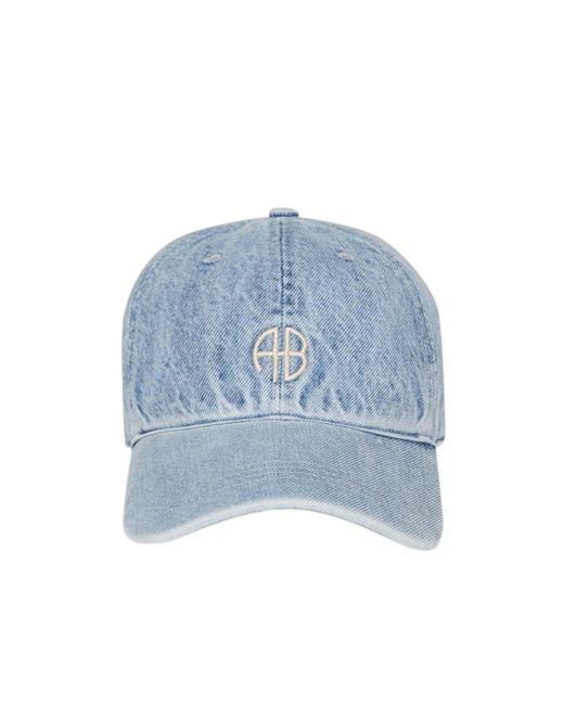 Anine Bing Blue Logo-Embroidered Cap