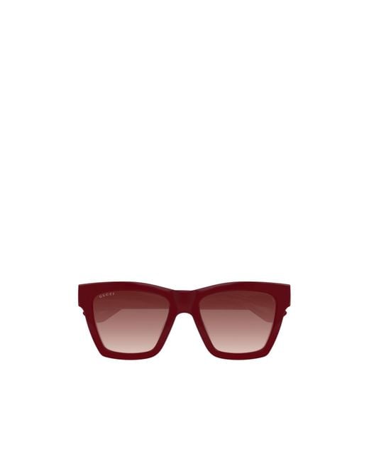 Gucci Purple Eyewear Square-Frame Sunglasses