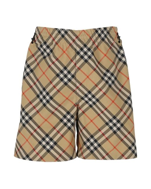 Burberry Multicolor Check Printed Bermuda Shorts for men
