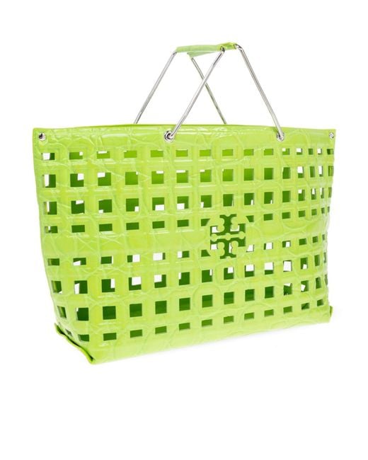 Tory Burch Green Ella Tote Bag