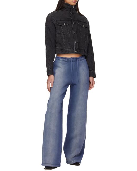 Alexander Wang Black Zip-Up Denim Jacket