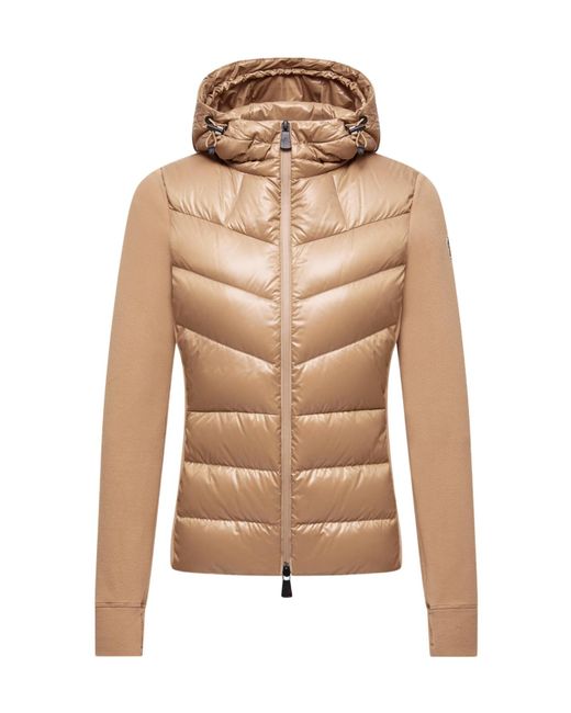 Moncler Natural Padded Zip-Up Hoodie