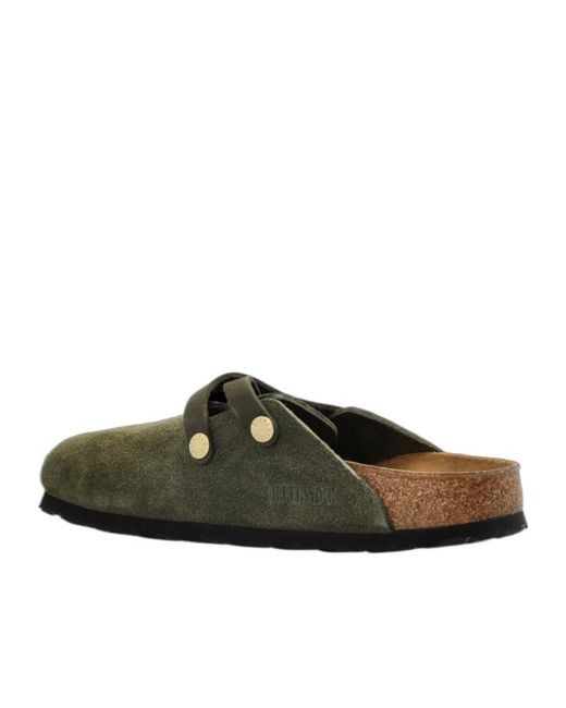 Birkenstock Green Blair Buckled Clogs