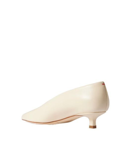 Aeyde Natural Pointedtoe Lowheel Leather Shoes