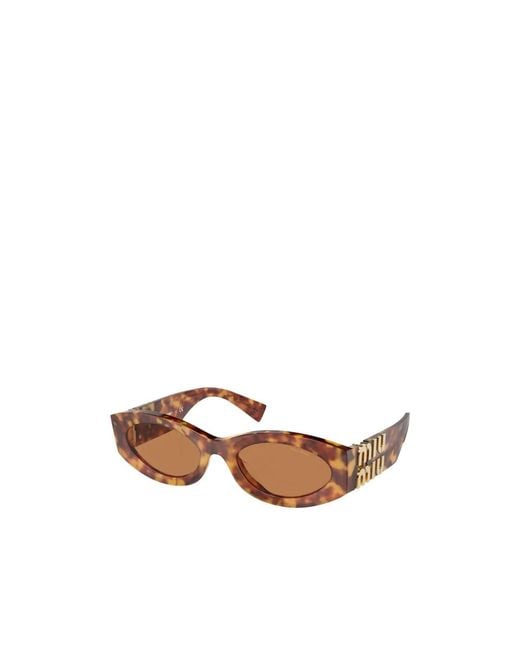 Miu Miu White Eyewear Cat-Eye Frame Sunglasses
