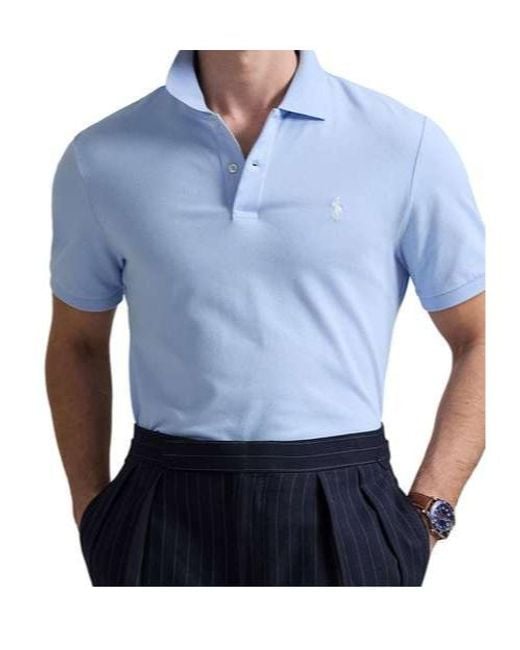 Polo Ralph Lauren Blue Short-Sleeved Polo Shirt for men