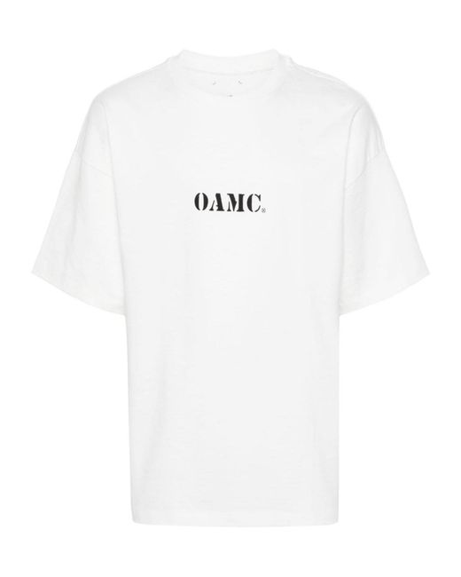 OAMC White Logo-Print Organic T-Shirt for men