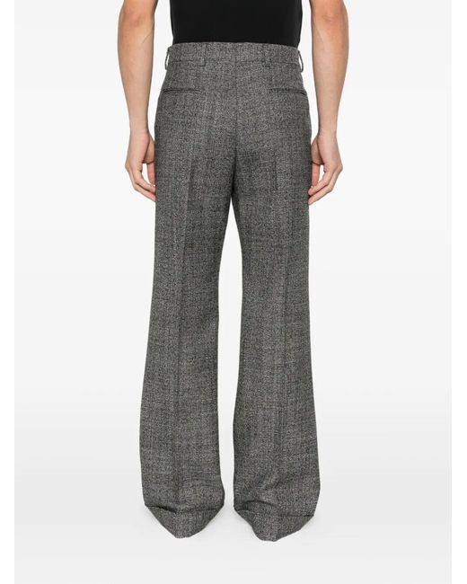 Valentino Gray Cuffed-Hem Trousers for men