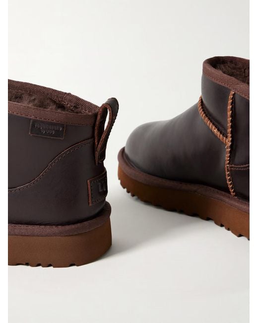 Ugg Brown Mini Leather Ankle Boots