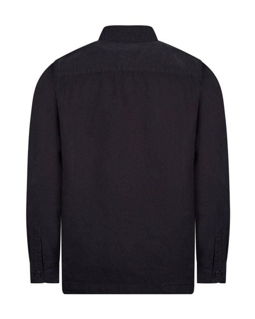 Barbour Blue Logo-Tag Cotton Shirt for men
