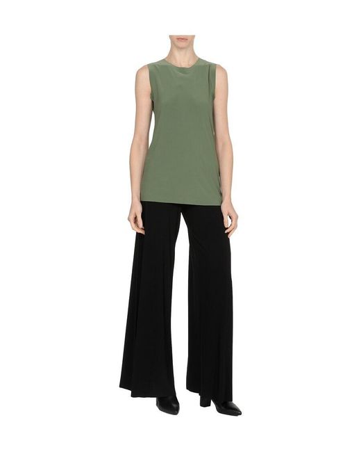 Norma Kamali Green Sleeveless Crewneck Top
