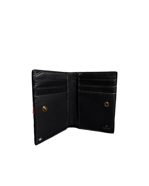 Gucci Black Gg Marmont Small Wallet