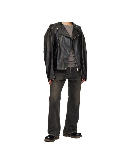 Maison Mihara Yasuhiro Black Flared Denim Pants for men