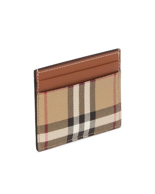 Burberry Brown Check-Printed Card Holder
