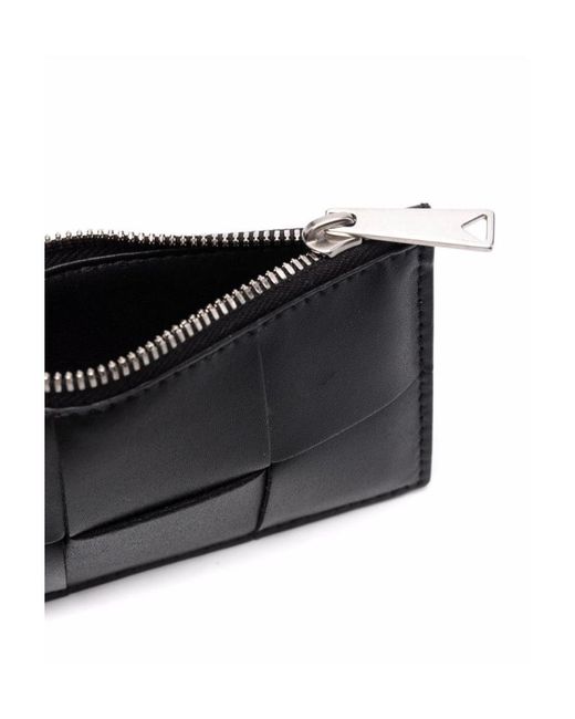 Bottega Veneta Black Zipped Card Case for men