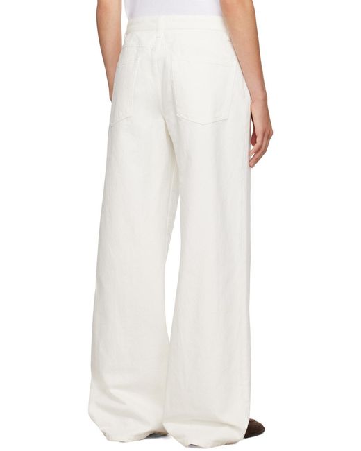 The Row White Straight-Leg Jeans