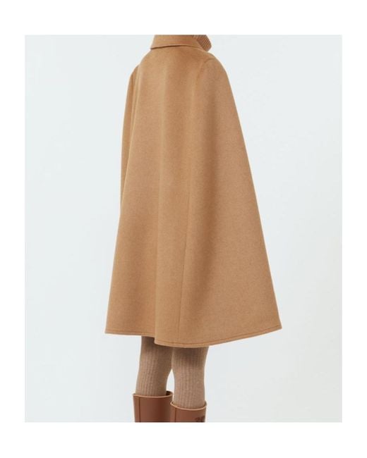 Max Mara Natural Pordoi Draped Cape