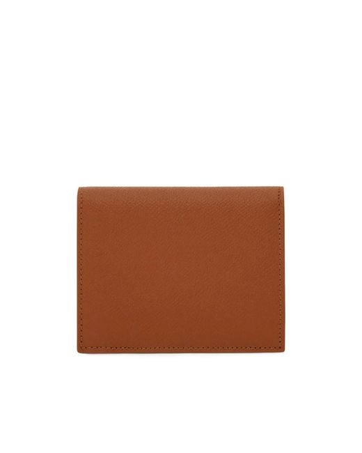 Ferragamo Brown Gancini Compact Wallet