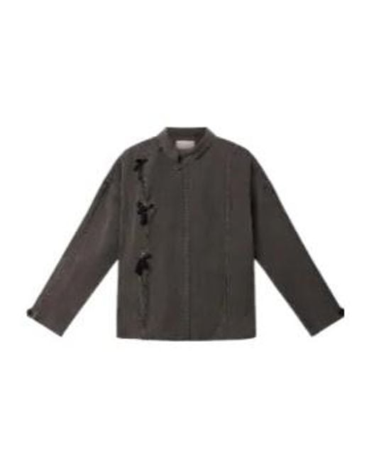 Isabel Marant Gray Sinoe Oversized Lace-Up Linen Jacket for men