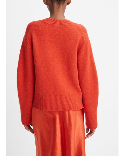 Vince Red Long-Sleeved Sweater