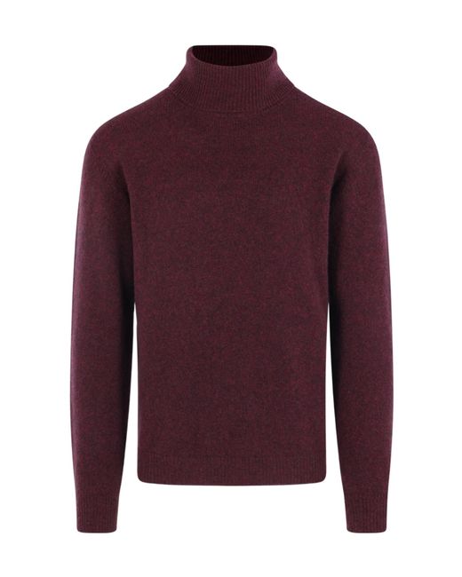 Roberto Collina Red High-Neck Long-Sleeve Sweater for men