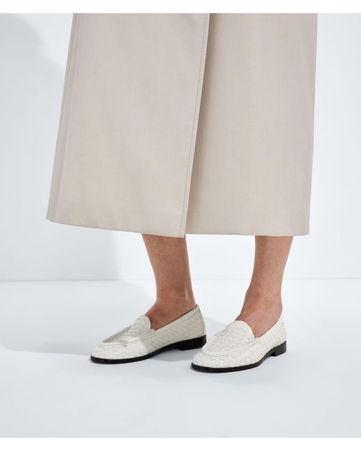 Bottega Veneta White Silenzio Loafers