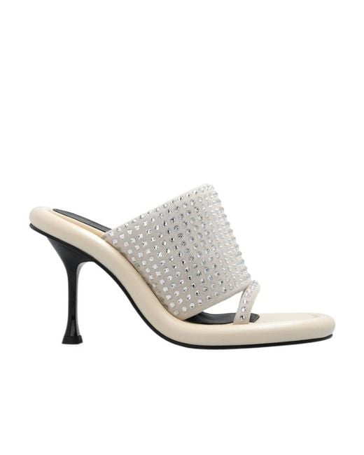 J.W. Anderson White Jw Anderson Bumper Embellished Mules