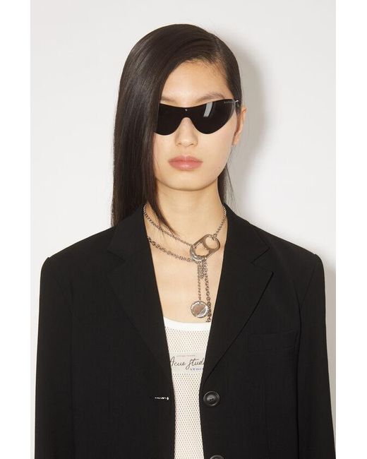 Acne Black Notched-Lapel Single-Breasted Blazer