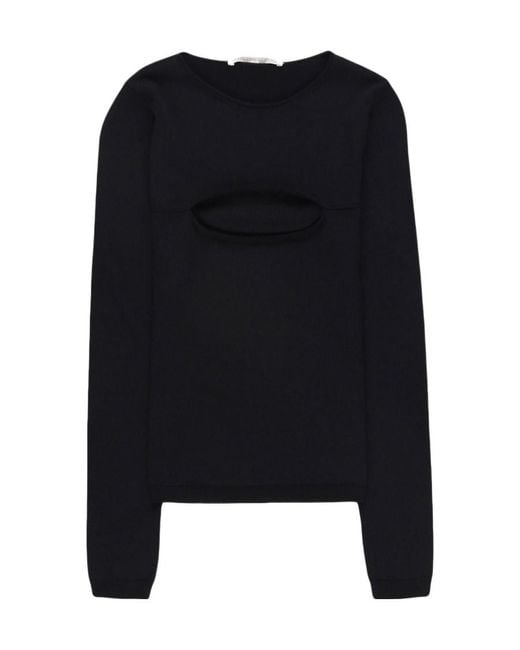 Stella McCartney Black Cut-Out Detail Knit Top
