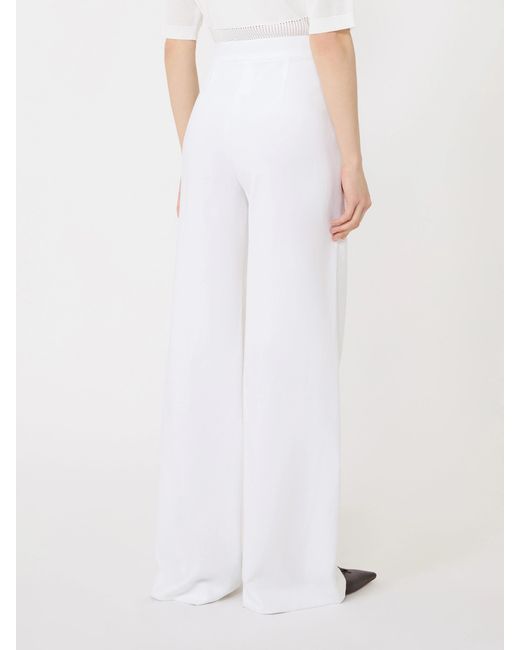 Max Mara White Studio Placido Wide Leg Trousers