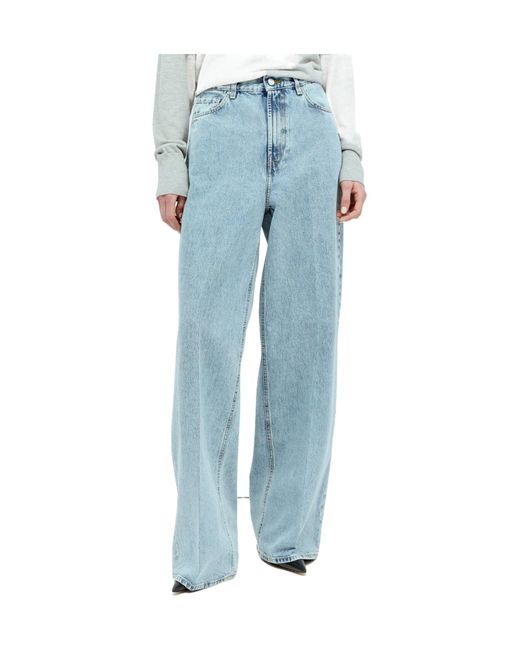 Totême Blue Totême High-Waisted Straight-Leg Jeans