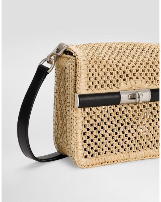 Dolce & Gabbana Natural Woven Marlene Shoulder Bag for men