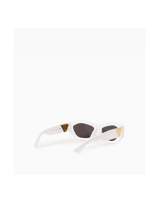 Bottega Veneta White Full Frame Sunglasses