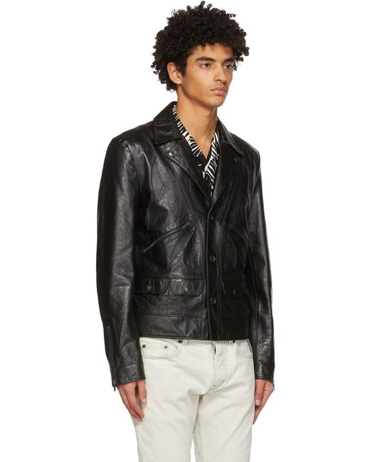 Saint Laurent Black Application Casual Jacket for men