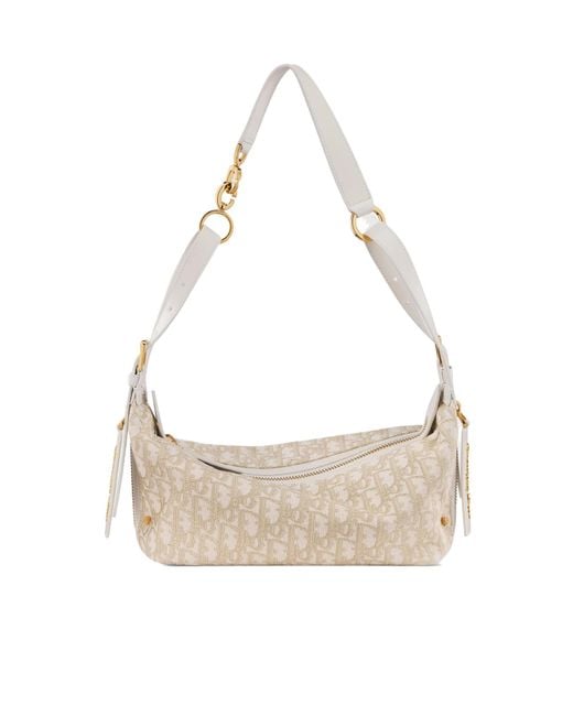 Dior White Small D-Journey Shoulder Bag