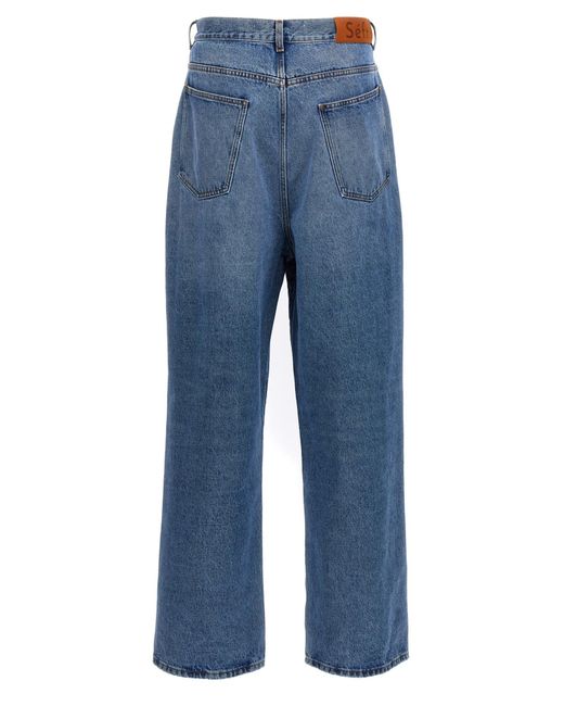 Séfr Blue Sfr Disco Cut Relaxed Fit Jeans for men