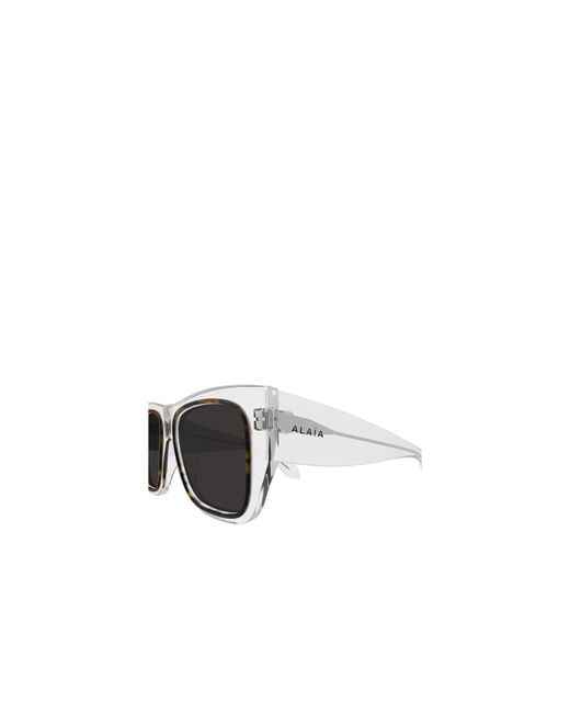 Alaïa White Alaïa Geometric Acetate Sunglasses