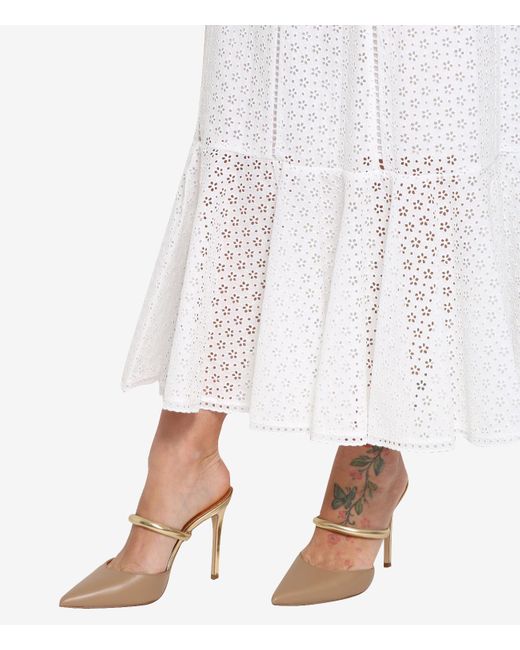 Philosophy Di Lorenzo Serafini White Broderie-Anglaise Midi Dress