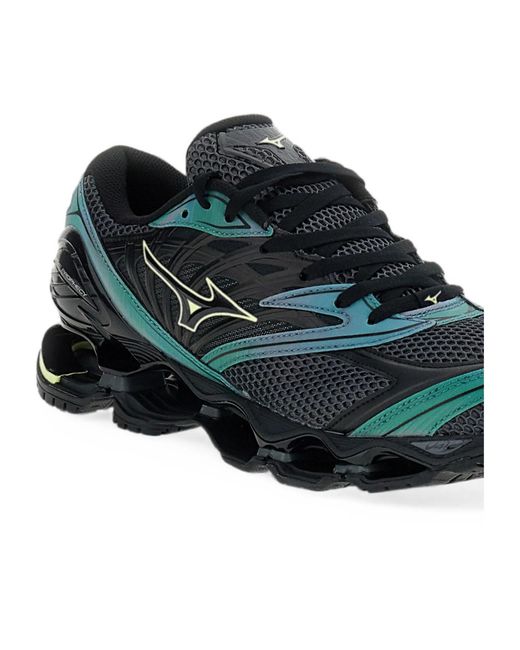 Mizuno Blue Round-Toe Sneakers for men