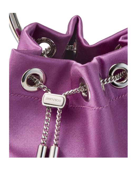 Jimmy Choo Purple Bon Bon Satin Handbag