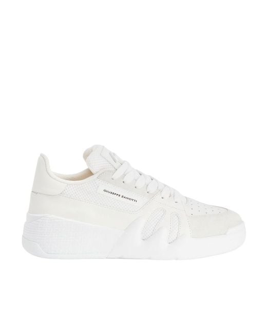 Giuseppe Zanotti White Talon Low-Top Leather Sneakers for men