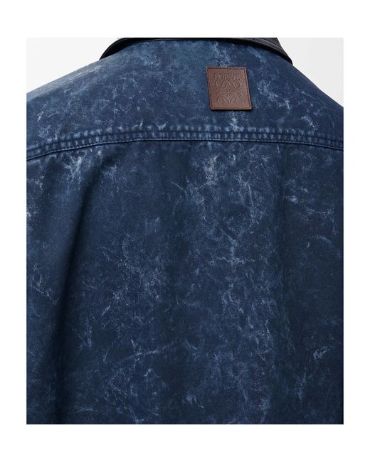 Loewe Blue Pocket-Detail Shirt Jacket for men