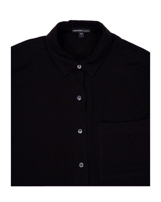 James Perse Black Oversized-Fit Shirt